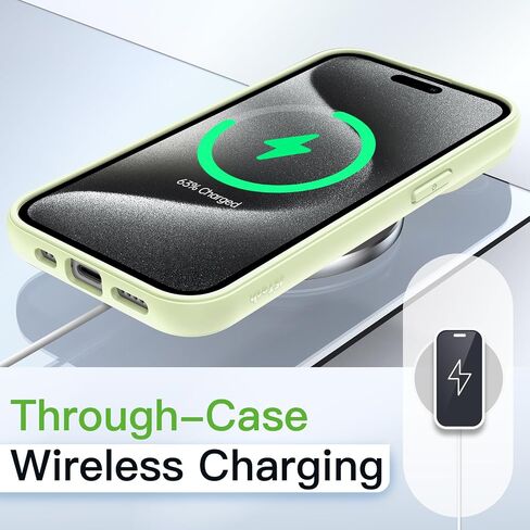 JETech Case for iPhone 15 Pro 6.1-Inch, Shockproof Phone Bumper Cover, Solid Color Matte TPU Frame, Anti-Scratch Clear Back (Natural Titanium) in Kuwait