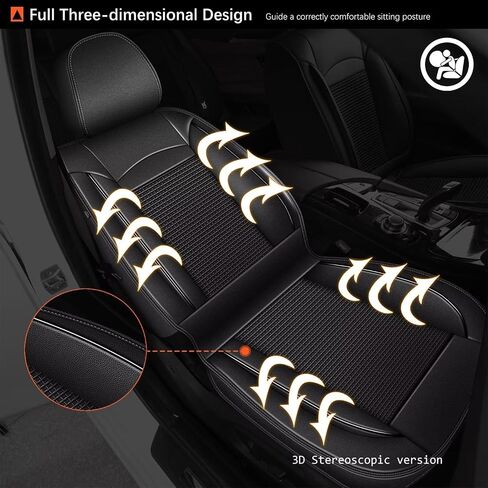 Front Seat Covers Fit for Toyota Camry 2012-2025 Faux Leather Automotive Seat Covers Breathable Waterproof Seat Cushions Compatible with Airbag (2 Seats,Black & Gray) in Kuwait