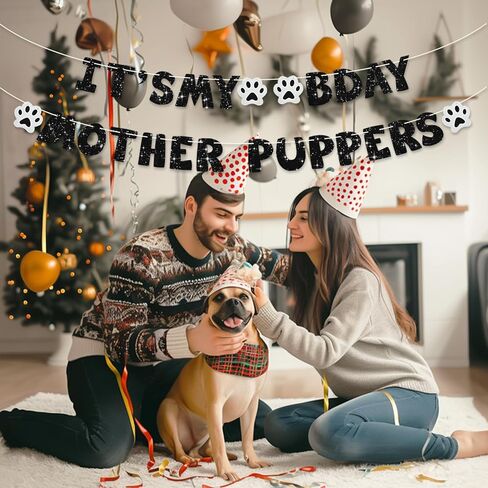Beishida Pink إنه شعار Puppers Puppers الخاص بي - زخارف عيد ميلاد القط/الكلب ، ديكور الكلب الجرو in Saudi Arabia