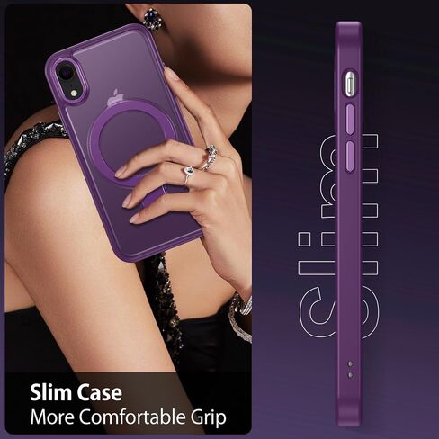 Duedue for iPhone XR Case Magnetic مع حامل الحلقة [متوافق مع Magsafe] ، غلاف واقٍ كامل للوقاية من الجسم. in Kuwait