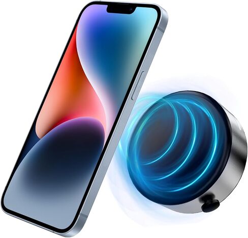 Electric Vacuum Magnetic Suction Car Phone Mount Strong Magnetic Phone Holder for Car,Suction for Car Kitchen Gym All Smooth Surface Compatible with iPhone & Android-Grey in Saudi Arabia