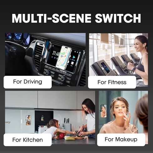 Electric Vacuum Magnetic Suction Car Phone Mount Strong Magnetic Phone Holder for Car,Suction for Car Kitchen Gym All Smooth Surface Compatible with iPhone & Android-Grey in Saudi Arabia
