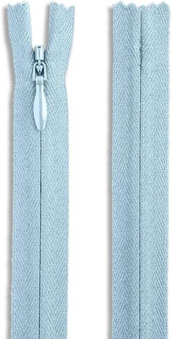Light Blue Zipper 7 inch Invisible Zipper Heavy Duty Zippers Non Separating Zipper Nylon Zipper Crafts Zipper for Sewing Tooth Size of 2 mm in Saudi Arabia