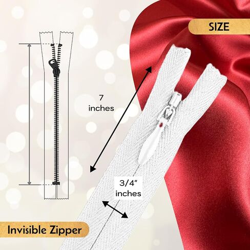 Light Blue Zipper 7 inch Invisible Zipper Heavy Duty Zippers Non Separating Zipper Nylon Zipper Crafts Zipper for Sewing Tooth Size of 2 mm in Saudi Arabia