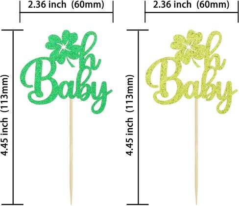 Gyufise 24Pcs Lucky One Cupcake Topper St. Patrick 1st Birthday Cupcake Decoration for Girls Lucky Charm Bday Decor Shamrocks theme Irish Day Baby Shower 1s Anniversary Supplies in Saudi Arabia