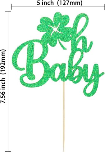 Gyufise 24pcs Lucky One Cupcake Topper St. Patrick 1st Birthday Cupcake Decoration for Girls Lucky Charm Bday Decor in Kuwait