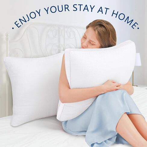 18x18 Pillows Inserts Set of 2 with Cooling Side Mesh, Solid Supportive Decorative Pillow Inserts for Couch, Sofa or Bed with Premium Down Alternative Filled in Saudi Arabia