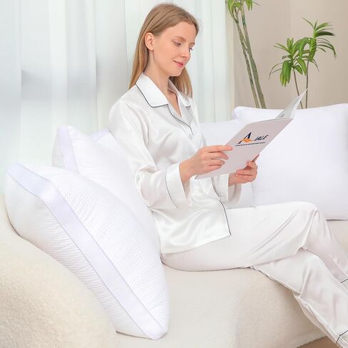 18x18 Pillows Inserts Set of 2 with Cooling Side Mesh, Solid Supportive Decorative Pillow Inserts for Couch, Sofa or Bed with Premium Down Alternative Filled in Saudi Arabia