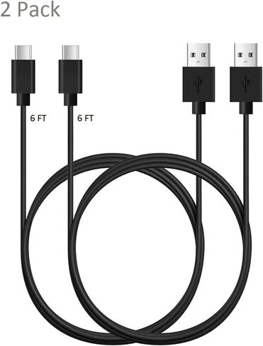 USB A to USB C Cable, USB Type C Cable, 2 Pack [3FT, 3FT], Fast Charging Cable, High Speed Data Transfer Cable, For Galaxy S10 S9, Moto G, LG V30, Beats Fit Pro, iPhone 16 15 and More, Trustable in Saudi Arabia