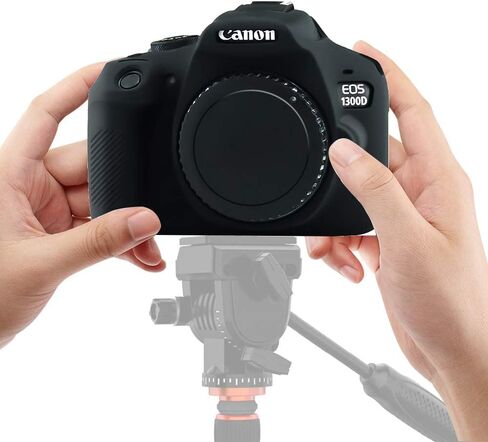 Yisau Camera Case for Canon EOS Rebel T6 T7, Silicion Rubber Camera Case Cover Detachable Protective for EOS 1300D Rebel T6/ EOS 1500D Rebel T7 KISS X90 Camera (Red) in Kuwait