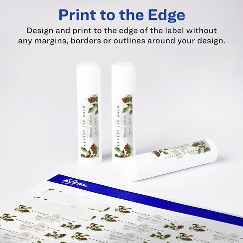 Avery Glossy White Rectangle Labels with Sure Feed, 2/3" x 1-3/4", 1,100 Glossy White Labels, Print-to-The-Edge, Permanent Label Adhesive, Laser/Inkjet Printable Labels in Saudi Arabia