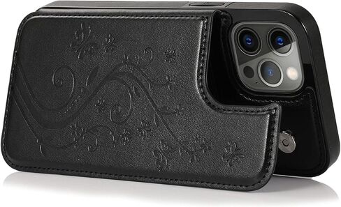 Phone Case for iPhone 13 Pro Max 2021 6.7 inch with Tempered Glass Screen Protector Card Holder Wallet Cover Stand Flip Leather Cell iPhone13promax 5G i Phone13Max Plus iPhone13 ProMax Cases Purple in Kuwait