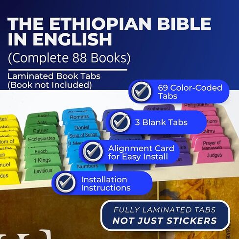 Book Tabs for The Dead Sea Scrolls Bible. Laminated, Durable, and Repositionable Tabs (Book not Included) in Kuwait