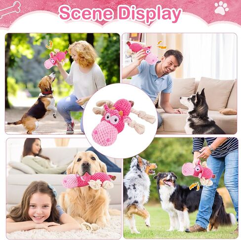 ألعاب Dog Squeak ، حبل للكلاب الكبيرة والمضغات العدوانية المتوسطة ، لعبة الكلاب التفاعلية ، غير قابلة للتدمير لإبقائهم مشغولون أفضل هدية عيد ميلاد (فرس النهر) in Kuwait