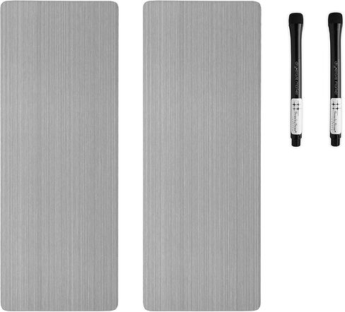 Three by Three Seattle enLister™ 4x11 Dry-Erase Magnetic Board with Dry Erase Marker: Chic Magnetic Organizer for Your Lists, 2 Pack with 2 Markers in Saudi Arabia