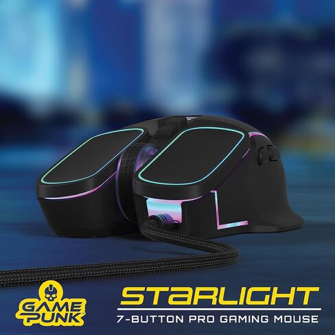 Pro Series Optical Wired Gaming Mouse - RGB Lighting, 7 Mappable Buttons, 3600 DPI - Compatible with PC, Laptop, PS5, Xbox in Saudi Arabia