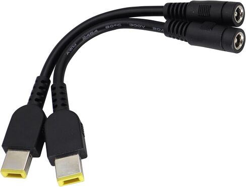 DC4530 to TiP 11mm * 4.5mm Power Adapter Cable DC4.5 x 3.0mm Female to Rectangle TiP 11mm * 4.5mm Male Power Connector Cable Cord for Le-no-vo/H-P/De-ll[17CM/7inch/2pack-4530] in Kuwait