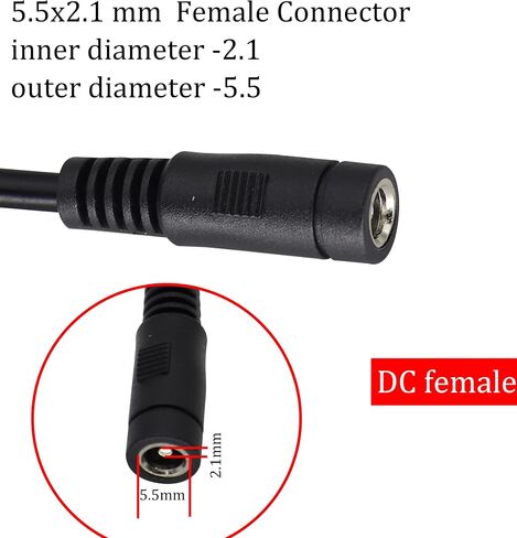 DC4530 to TiP 11mm * 4.5mm Power Adapter Cable DC4.5 x 3.0mm Female to Rectangle TiP 11mm * 4.5mm Male Power Connector Cable Cord for Le-no-vo/H-P/De-ll[17CM/7inch/2pack-4530] in Kuwait
