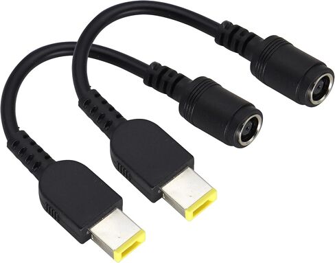 DC4530 to TiP 11mm * 4.5mm Power Adapter Cable DC4.5 x 3.0mm Female to Rectangle TiP 11mm * 4.5mm Male Power Connector Cable Cord for Le-no-vo/H-P/De-ll[17CM/7inch/2pack-4530] in Kuwait