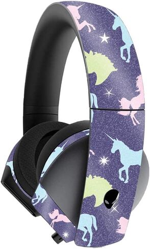 MightySkins Glossy Glitter Skin for Alienware 7.1 Gaming Headset - Pink Diamond | Protective, Durable High-Gloss Glitter Finish | Easy to Apply, Remove, and Change Styles | Made in The USA in Saudi Arabia