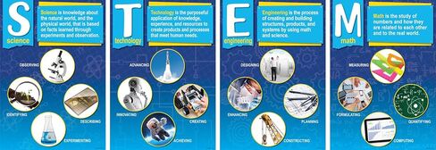 Barker Creek Poster Set of 9, STEM/STEAM with 21st Century 4-C Skills, 9 Posters Illustrating Key Components of a STEM/STEAM Education Plus Essential 4-C Skills, 13-3/8" x 19" (1889) in Saudi Arabia