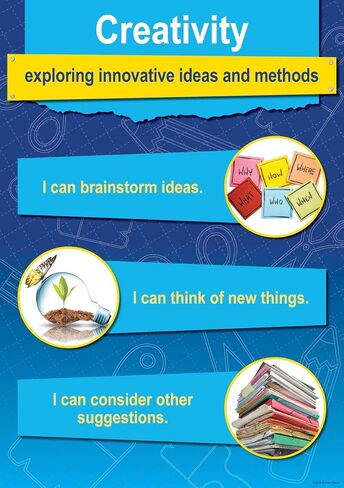Barker Creek Poster Set of 9, STEM/STEAM with 21st Century 4-C Skills, 9 Posters Illustrating Key Components of a STEM/STEAM Education Plus Essential 4-C Skills, 13-3/8" x 19" (1889) in Saudi Arabia