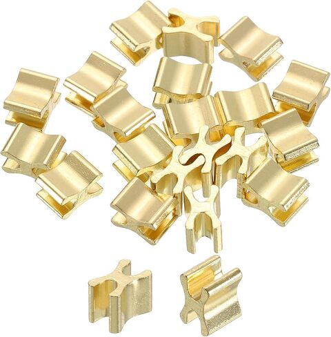 uxcell 20pcs Zipper Slider Retainers ، #5 Top Stopper lead ind ind lead slider for coats stack accags استبدال خياطة DIY ، الذهب الفاتح in Kuwait