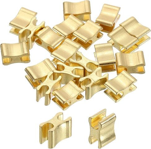uxcell 20pcs Zipper Slider Retainers ، #5 Top Stopper lead ind ind lead slider for coats stack accags استبدال خياطة DIY ، الذهب الفاتح in Kuwait