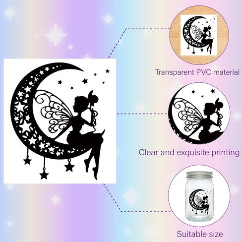 CREATCABIN 24Pcs Christmas Decals Silhouettes Mason Jar Decor Snowman Tree Flower Laser Silhouette Cutouts for Jars Wall Window Scrapbook Decoration Supplies DIY Crafts Black 3.9x3.5Inch(No Sticker) in Saudi Arabia