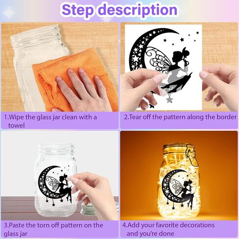 CREATCABIN 24Pcs Christmas Decals Silhouettes Mason Jar Decor Snowman Tree Flower Laser Silhouette Cutouts for Jars Wall Window Scrapbook Decoration Supplies DIY Crafts Black 3.9x3.5Inch(No Sticker) in Saudi Arabia