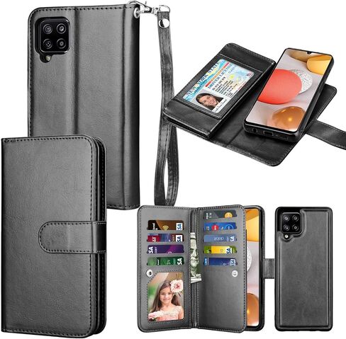 Galaxy A42 5G Case, Galaxy A42 5G Wallet Case, Takfox PU Leather ID Credit Card Holder Slots Folio Flip Cover Magnetic Detachable Hard Phone Case [Kickstand] & Lanyard for Samsung A42 5G-Rose Gold in Saudi Arabia