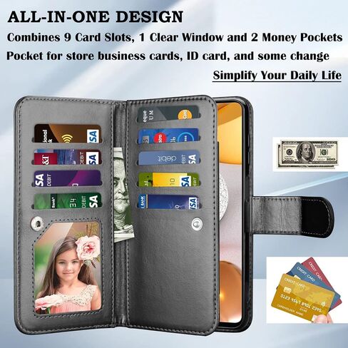 Galaxy A42 5G Case, Galaxy A42 5G Wallet Case, Takfox PU Leather ID Credit Card Holder Slots Folio Flip Cover Magnetic Detachable Hard Phone Case [Kickstand] & Lanyard for Samsung A42 5G-Rose Gold in Saudi Arabia