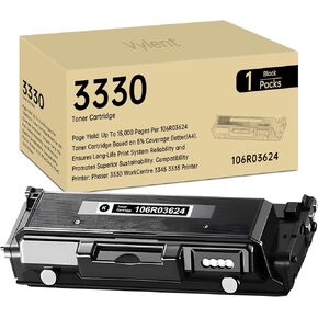 Phaser 3330 WorkCentre 3335 3345 Toner Cartridges Extra High Capacity 106R03624 Replacement for Xerox Phaser 3330DNI 3330 WorkCentre 3345 3335 3345DNI 3335DNI Printer Ink Black, 1-Pack (15,000 Pages)