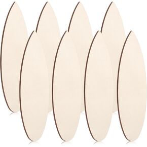 Sratte 8 Pcs Wood Surfboard Blanks Surf Boards for Decorating Unfinished Surfboard Wall Cutouts DIY Wood Craft Sign for Art Creation Graffiti Painting Home Hanging Decoration (13.78 x 5.51 Inches)