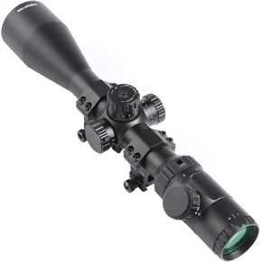 MK 4-16X50/6-24X50 Hunting Rifle Scope 30mm Tube Red/Green/Blue Illuminated Reticle SFP Riflescope w/Side Parallax Adjustment