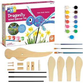 Mindware Make Your Dragonfly Wind Spinner Wood Kit - Build & Mustore للأعمار 8 وما فوق