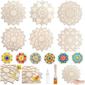 Rangoli Kit Rangoli Mats for Decoration - Wood Mandala Sand Art Kits for Kids and Adults Sand Painting