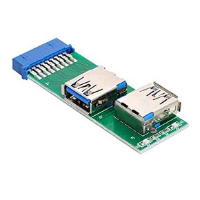 NFHK 2 Ports USB 3.0 Female to Motherboard 20pin Header Cable for Front Panel 20cm