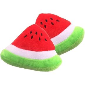 Pet Pet Chew Squeaker Squeaky Plush Cotton Triangle Ball Watermelon Sound Toys Apappies Small Dog Squeak Toys مفيدة ومحفزة للحيوانات الأليفة ، لوازم الصرير الكلاب