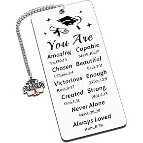 Inspirational Graduation Bookmarks 2025 Christian Graduation Gift Ideas for Elementary Middle School High School College 5th 6th 8th Grade Graduate Gifts for Girls Boys Her Him