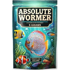 Plymouth Discus Product WORMER Plus - Freshwater and Saltwater Fish Powder Medication. with parasites and Flukes. (5G - Treats 600 GALLONS)