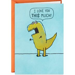 Hallmark Shoebox Funny Love Card, Anniversary Card, Fathers Day Card, or Birthday Card (T Rex Arms) (0349RZF3019)