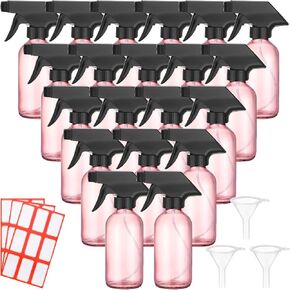 Norme 24 Pcs Glass Spray Bottles 8 oz Spray Bottles with Funnels and Labels Refillable Cosmetic Empty Spray Bottles with Trigger Sprayer Containers for Essential Oil Cleaning Solutions (Blue) in Kuwait