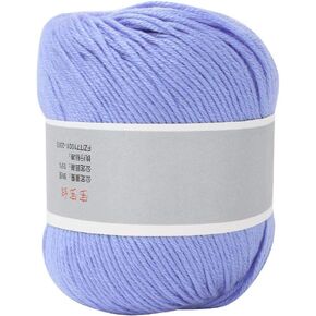 Baby Milk Cotton Thread Knitting Yarn Soft Baby Steps Baby Yarn Manual Weaving with a Crochet (Light Blue)