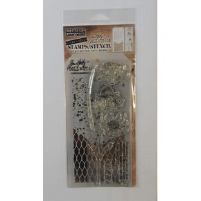 Tim Holtz Stamper's Anonymous Collection Stamp & Stencil - Blossom