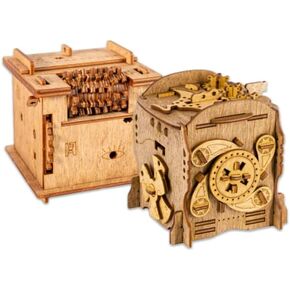 Idventure - Captain´s Nemo Nautilus - Schroedingers Cat - Esape Room Game - ClueBox Puzzle Box - لغز خشبي ثلاثي الأبعاد للبالغين