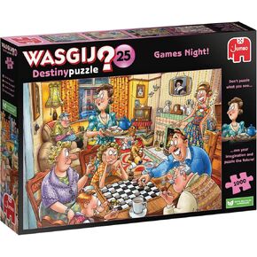 Jumbo, Wasgij Destiny 25 - Games Night!, Jigsaw Puzzles for Adults, 1,000 Piece