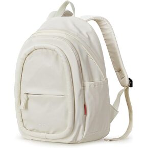 Mixi Sweet Design Women Backpack Girls Bace Book Bag مع صدمة 15.6 بوصة جيب محمول خفيفة يوميًا خفيفًا يوميًا ، مشمش حليبي