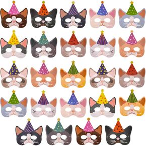 Civaner 24 PCS Halloween Cat Kitten Party Favor Saves Party Party Favors Kitty موضوع ديكور عيد ميلاد للقطط مواء أعياد الميلاد لوازم عيد ميلاد