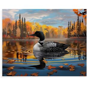 BRKGPW LOONS Swimming Lake Paint by Numbers Att Paint by Numce